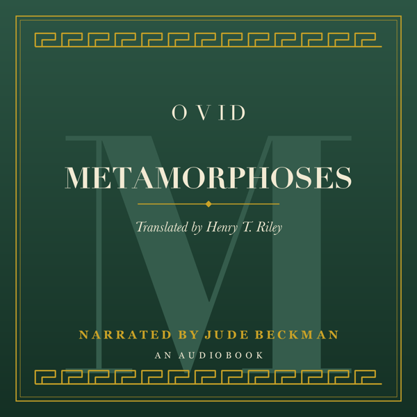 Cover of Metamorphoses by Ovid — forest green with a gold Greek-key border.